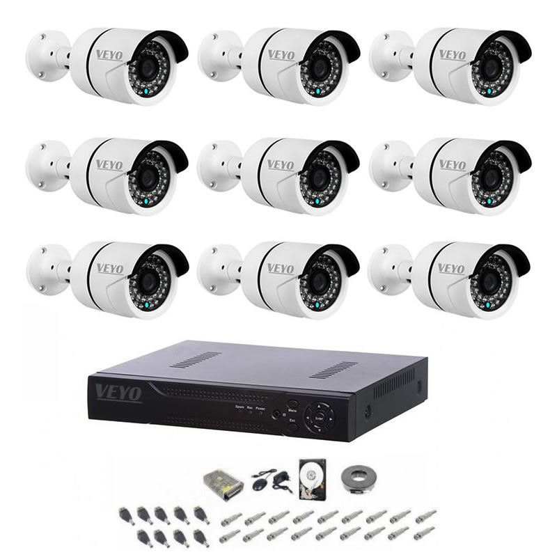 Sistem de supraveghere complet 9 camere 1080p, 2mp, ir 30 m
